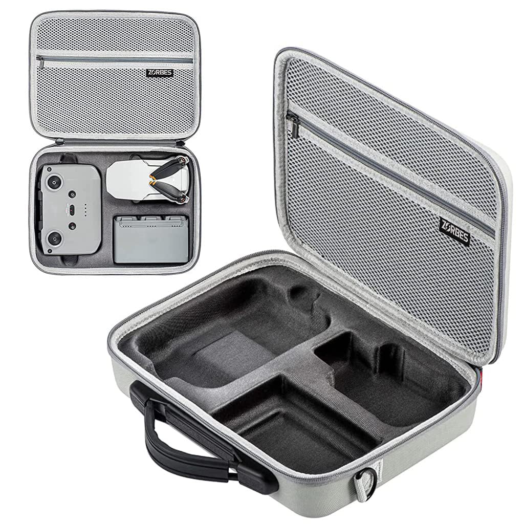 ZORBES Carrying Case for DJI Mini 2, Portable Compact Storage Bag Hard Case Set with Strap Storage Travel Case Compatible with DJI Mini 2 Pro and Drone Controller, Case Only Not Include DJI Product ZORBES Carrying Case for DJI Mini 2, Portable Compact Storage Bag Hard Case Set with Strap Storage Travel Case Compatible with DJI Mini 2 Pro and Drone Controller, Case Only Not Include DJI Product